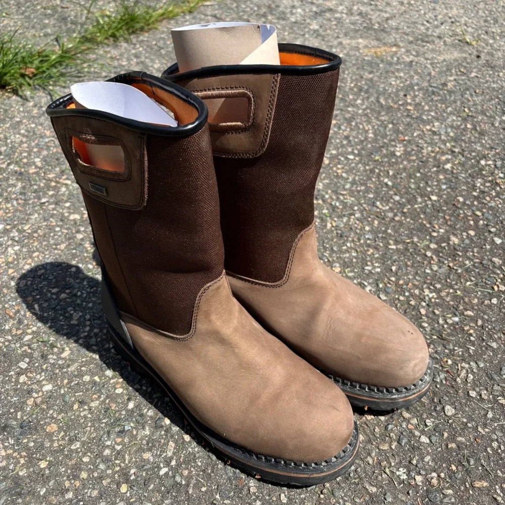 Ridgecut Wellington Mens RCT006TS Waterproof Steel Toe Work Boots Brown 11W